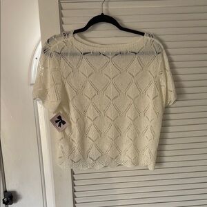 Elegant Cream Knit Top